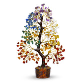 7 Chakra Crystal Tree Feng Shui Money Tree Office Decor Crystals and Stones Home Decor Meditation Accessories Gemstone Tree House Warming Gifts New Home - Size 10-12 Inches 300 Beads Chakra Stones image 0